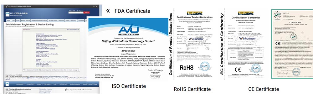 FDA cleared professional laser hair removal machine certification Winkonlaser